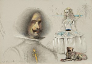 The Infanta Margarita and Velázquez. Pencil, 56 x 81 cm. 2007